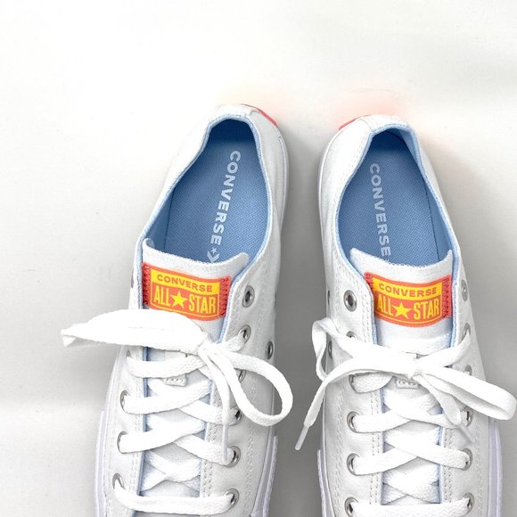 🌸Sale🌸 Converse CTAS White Chambray Blue Canvas Sneaker Women's Size 8 670702F - Picture 7 of 10